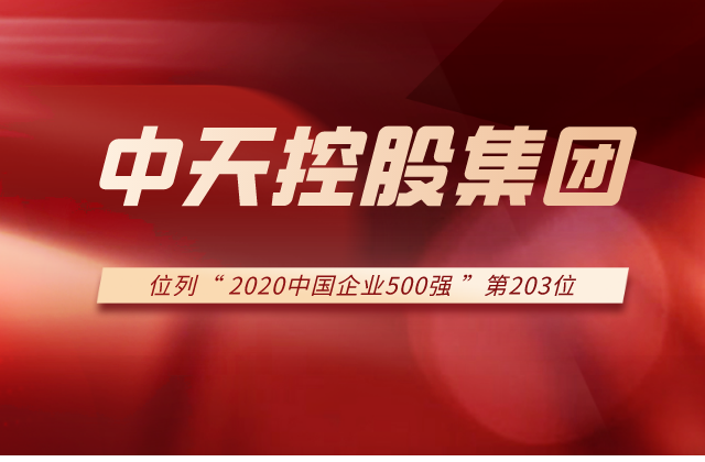 中天控股集團列2020中國企業(yè)500強第203位！